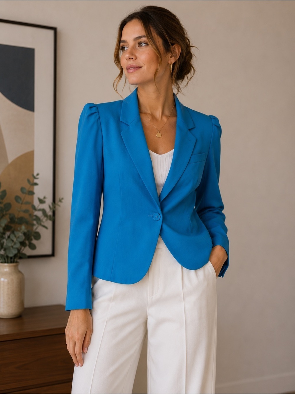 Chorus Line by Ricki’s Vintage 80s Blue Blazer for Women Size XS S Power Suit